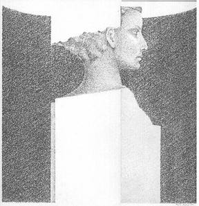 Sketches for the Vens Sculptures, pencil on paper, 1994